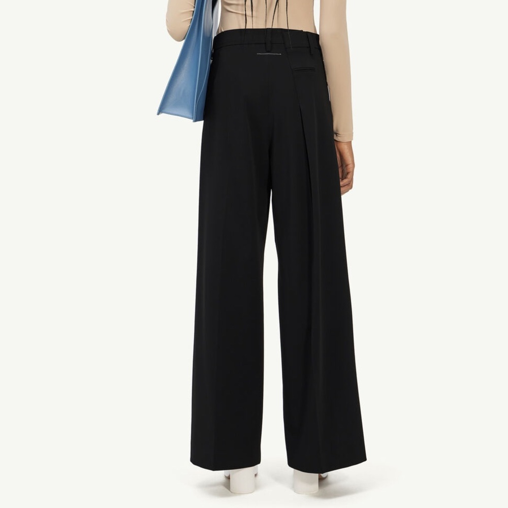 MM6 Maison Margiela Red Cropped Wide Leg Pants NWT IT 40 Made in Italy - Picture 3 of 8
